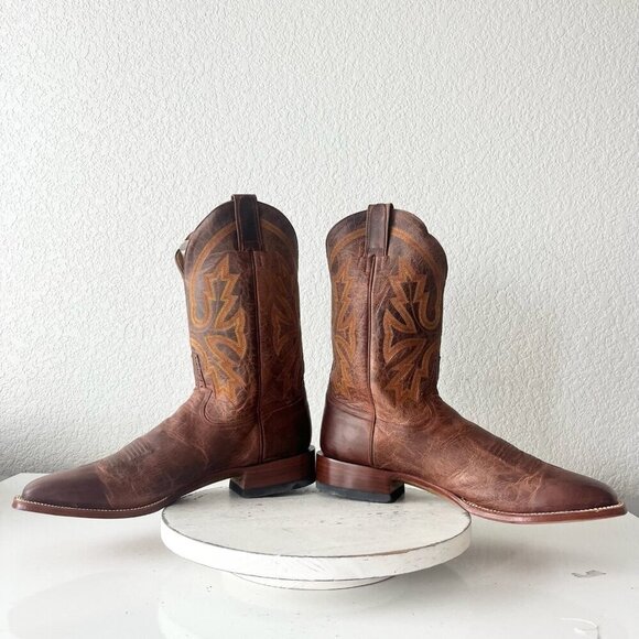 NEW Rod Patrick Mens Cowboy Boots 14.5A Perro Loco Brown Western Square Toe - Picture 7 of 11